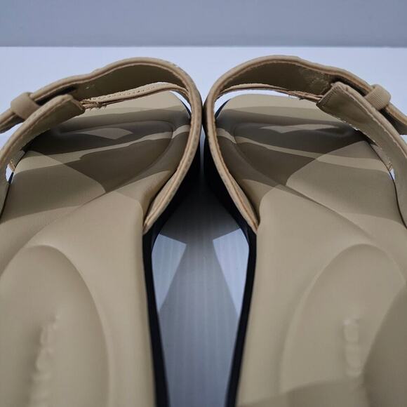 NEW Vince Rhode Sandal Dual Strap Slip On Slide Farro Tan Size 9.5 - Picture 10 of 13